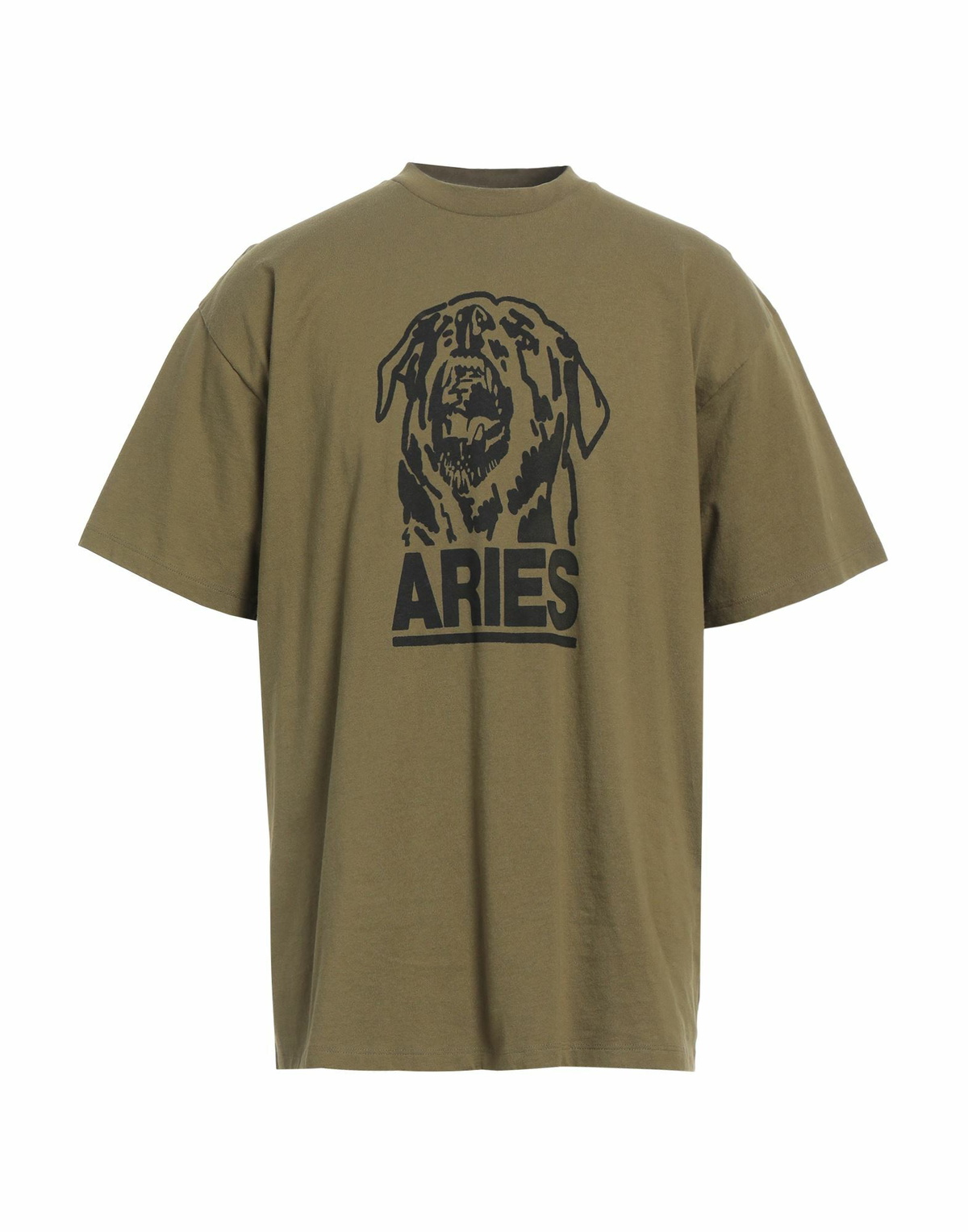 Aries Mens T-shirt Military in Green