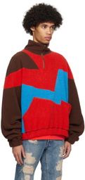 Members of the Rage Brown & Red Striped Sweatshirt