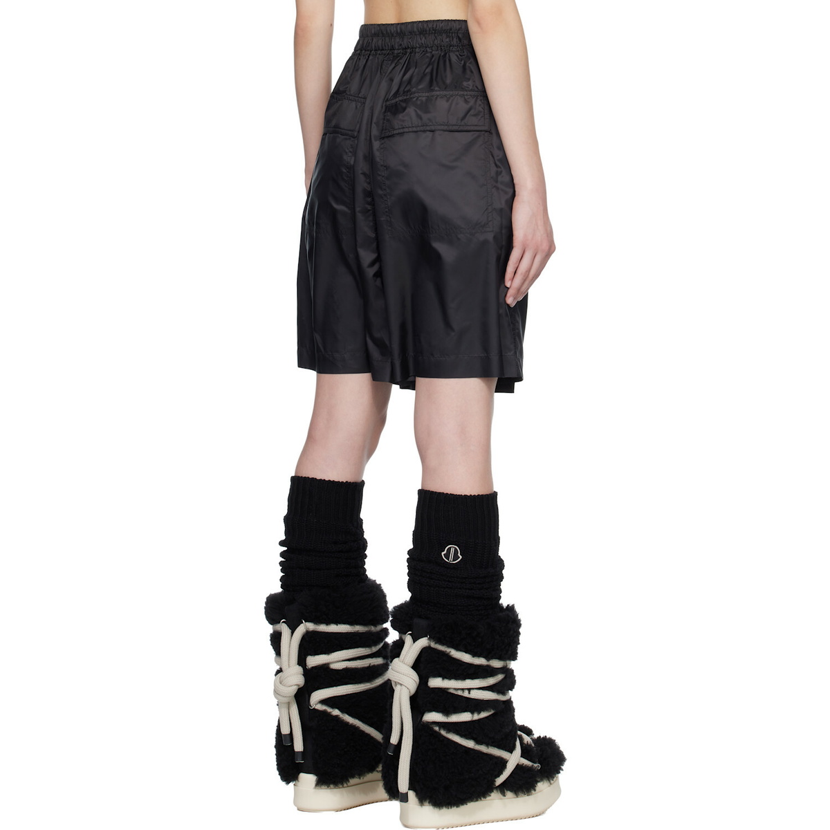 Rick Owens Moncler + Rick Owens Black Kilt Shorts