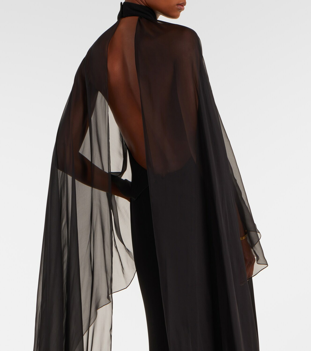 Ralph Lauren Collection Tilly caped jersey gown