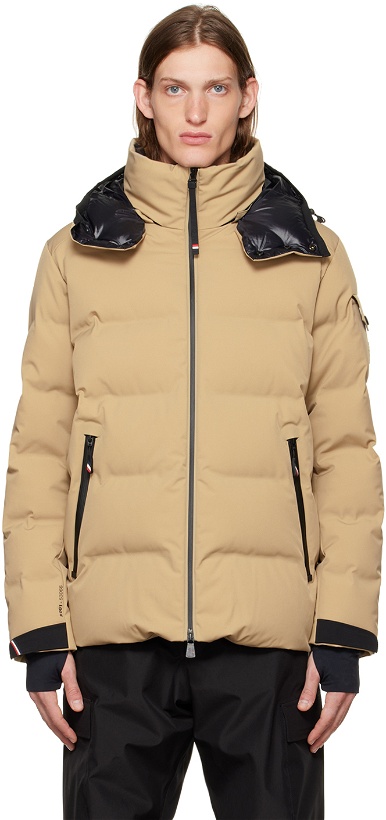 Photo: Moncler Grenoble Beige Patch Down Jacket