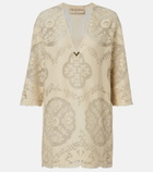 Valentino VGold floral cotton-blend tunic