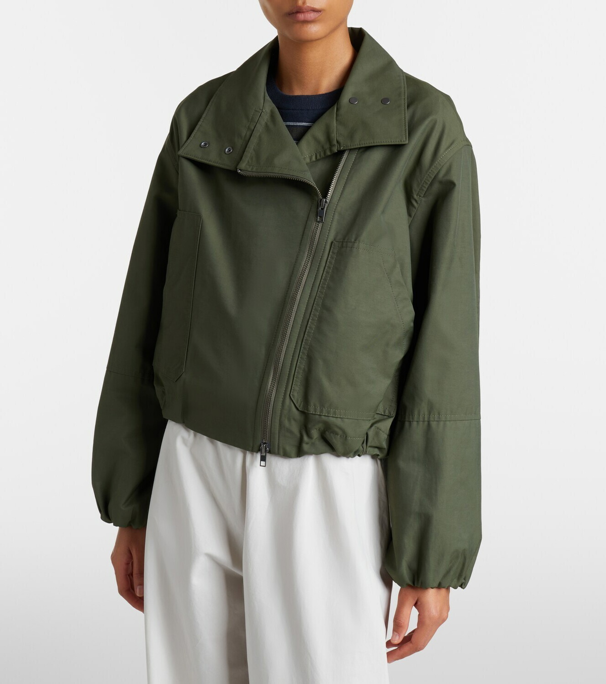 Vince Cotton-blend bomber jacket