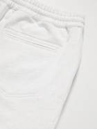 Brunello Cucinelli - Tapered Pleated Cotton-Jersey Sweatpants - Neutrals