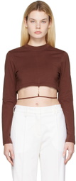 Jacquemus Brown Le Papier ‘Le T-Shirt Pino’ Long Sleeve T-Shirt