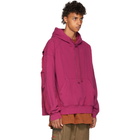 Juun.J Pink Panelled Hoodie