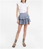 LoveShackFancy Ruffle cotton miniskirt