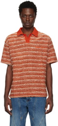 Andersson Bell Orange Striped Polo
