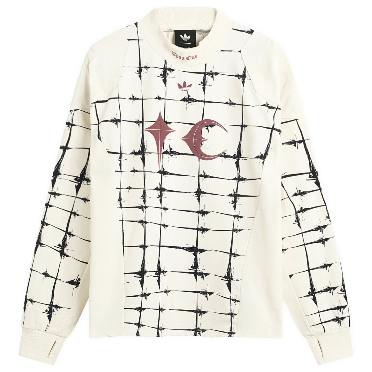 Adidas Men's x Thug Club Goalie Long Sleeve Top in Cream White