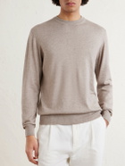 Altea - Cotton and Cashmere-Blend Sweater - Neutrals