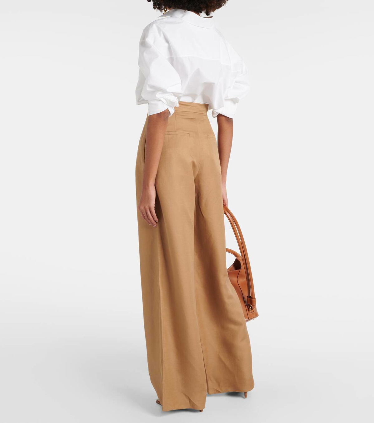 Max Mara Colonia linen and silk wide-leg pants Max Mara