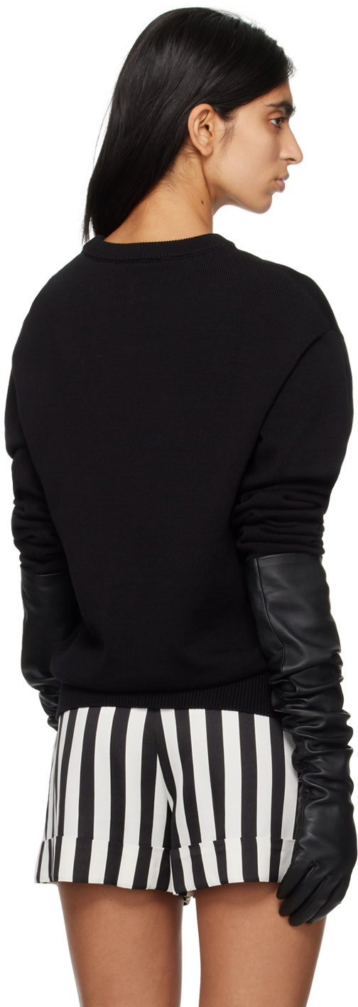 Moschino Black Embroidered Sweatshirt