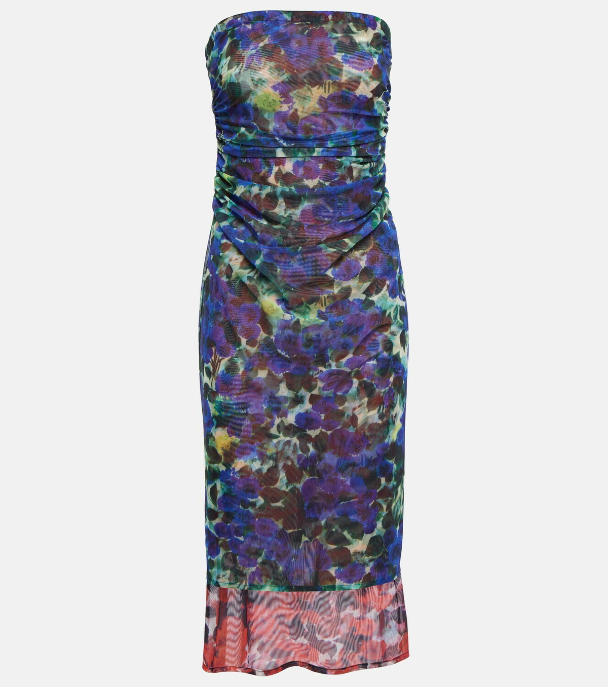 Dries Van Noten - Floral off-shoulder midi dress