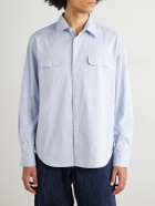 De Bonne Facture - Artist Cotton-Poplin Shirt - Blue