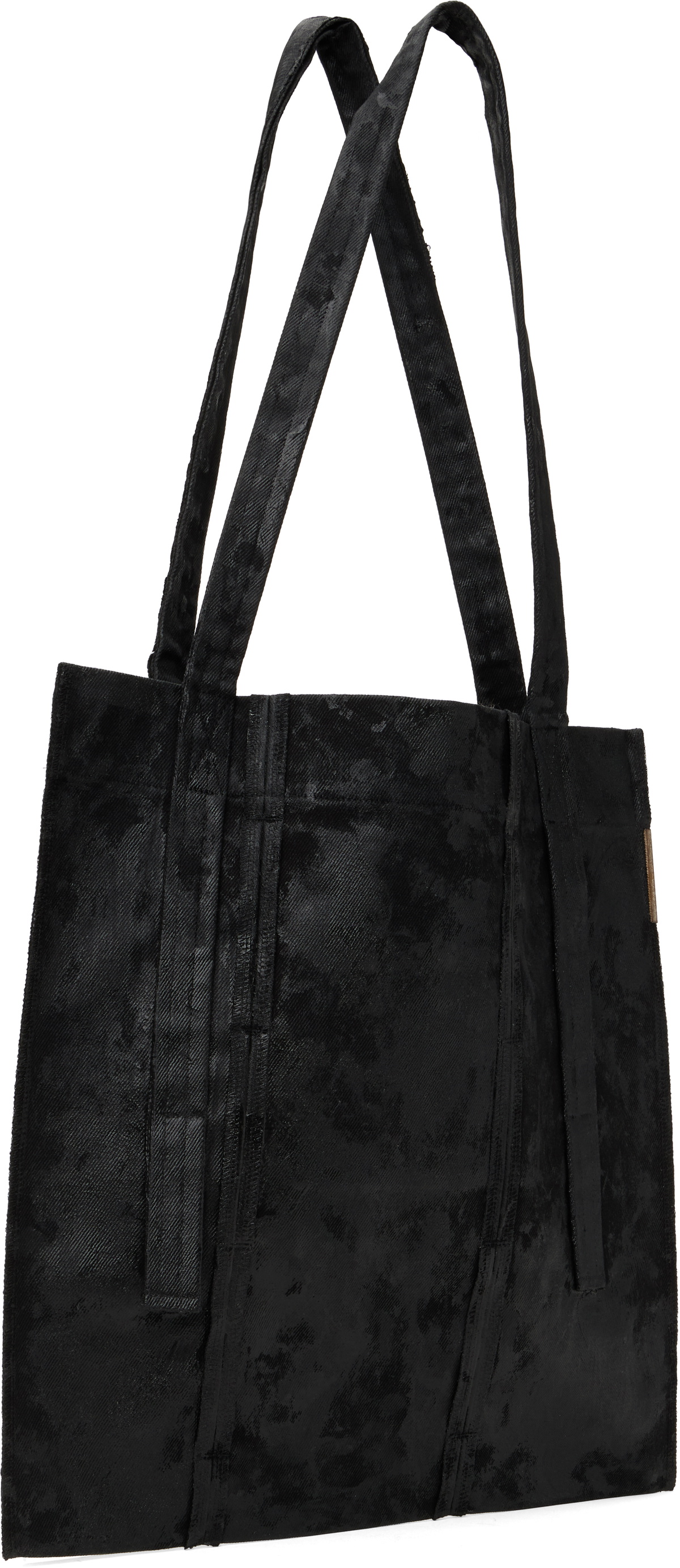 CARNET-ARCHIVE Black Hand Coated Weathered Wall Tote