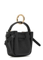 Tory Burch Romy Bucket Grained Leather key fob - Black - One Size