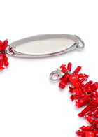 Dries Van Noten Coral Bead-embroidered Necklace - Red - One Size