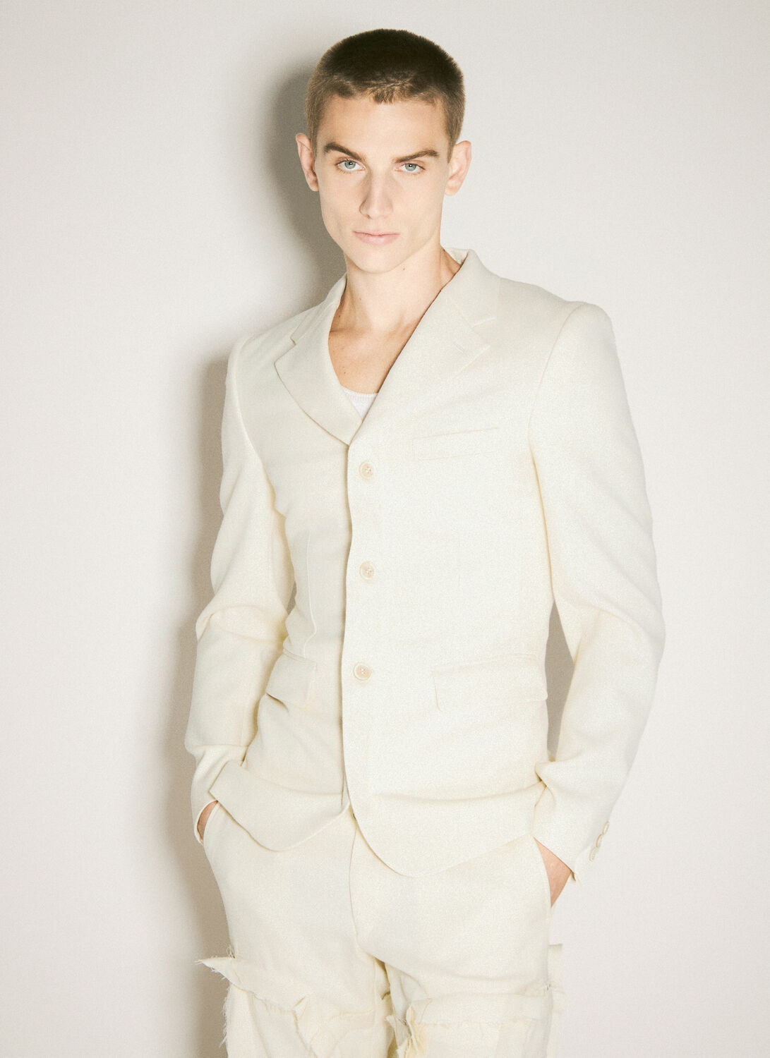 Comme des Garçons Homme Plus Single-Breasted Wool-Blend Blazer