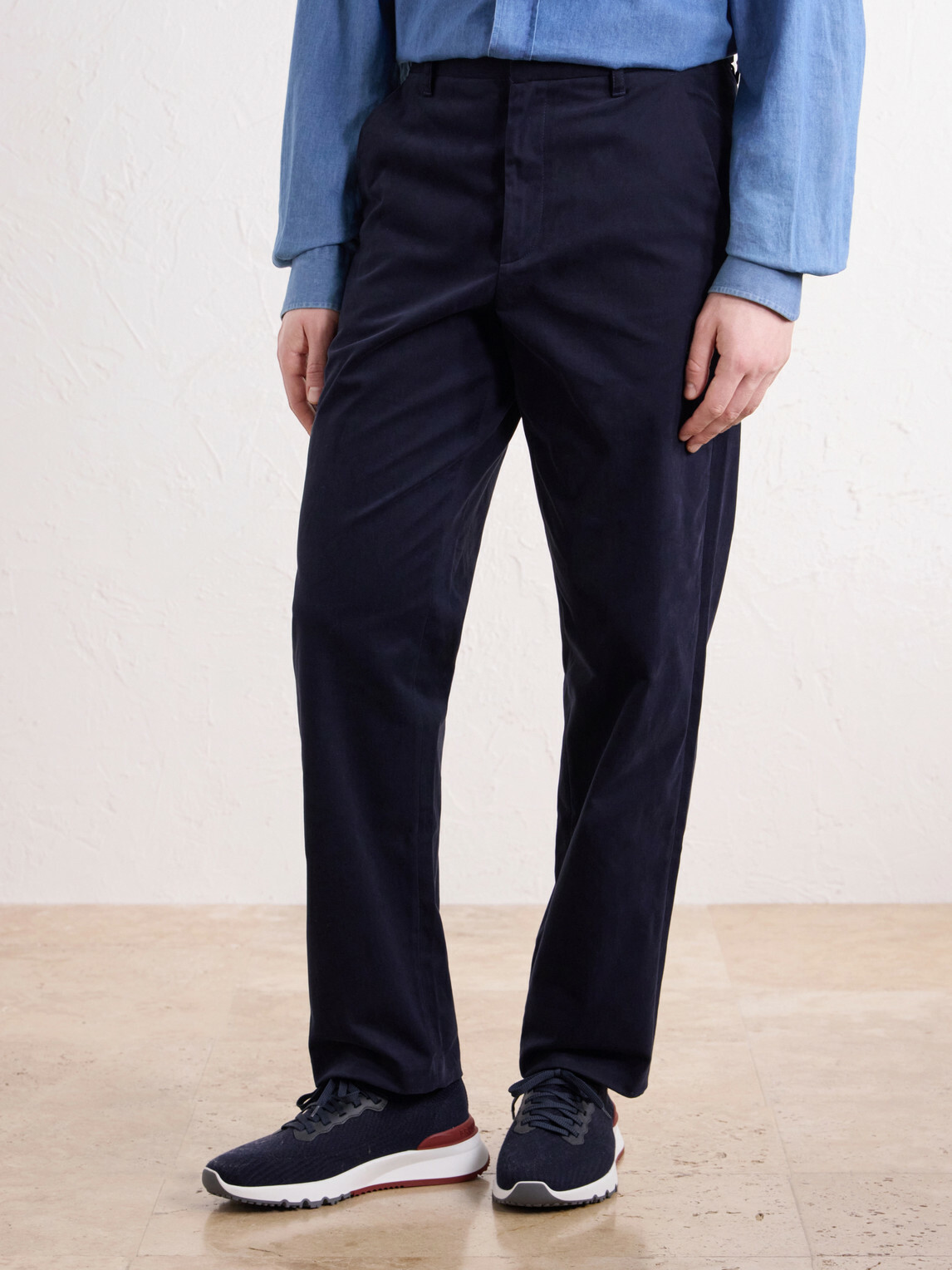 SEASE - Chino Tech Straight-Leg Cotton-Blend Twill Trousers - Blue