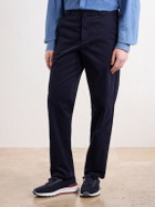 SEASE - Chino Tech Straight-Leg Cotton-Blend Twill Trousers - Blue