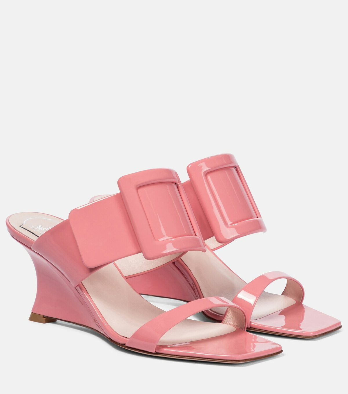 “Roger Vivier” in the city patent leather sandals Roger Vivier Viv' In The City patent leather sandals Roger