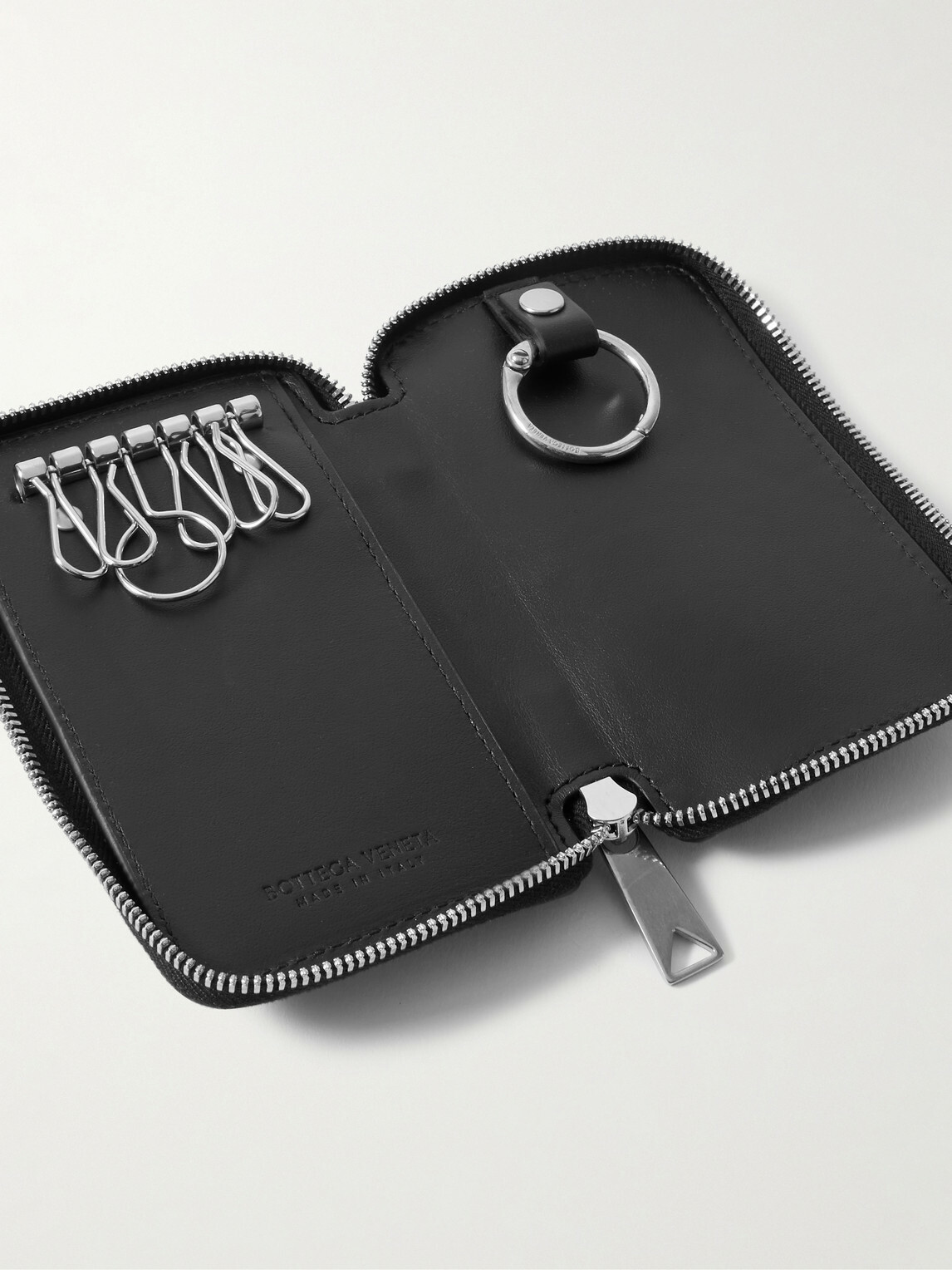 Bottega Veneta - Intrecciato Leather Zip-Around Key Case