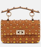 Valentino Garavani Rockstud Spike Small moiré shoulder bag