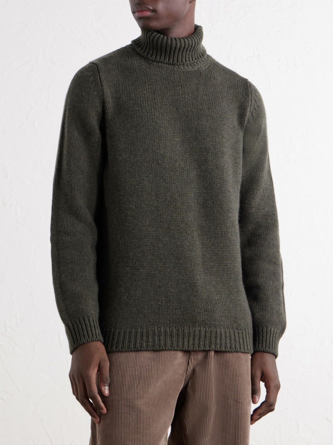Anderson & Sheppard - Cashmere Rollneck Sweater - Green