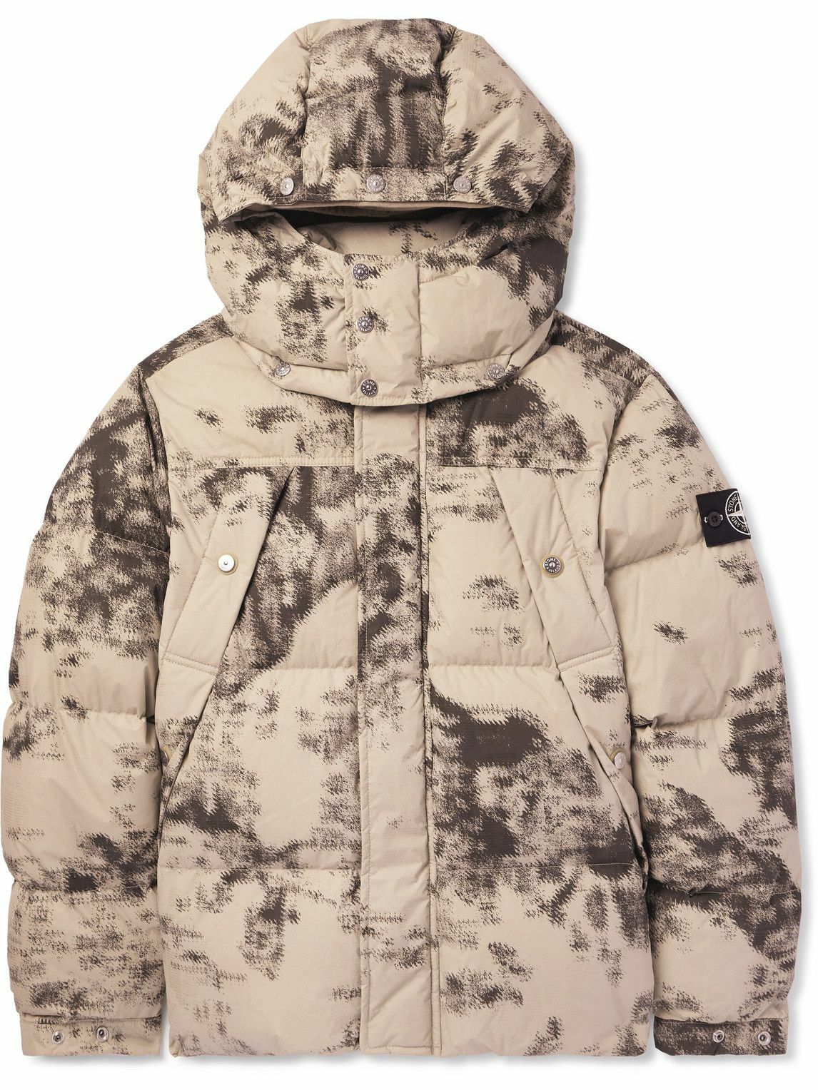 Stone Island - Logo-Appliquéd Camouflage-Print Quilted Shell
