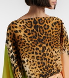 Roberto Cavalli Printed silk top