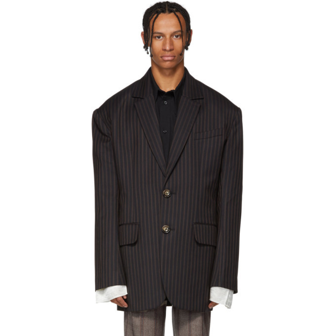 Chin Mens Black Stripe Jacket