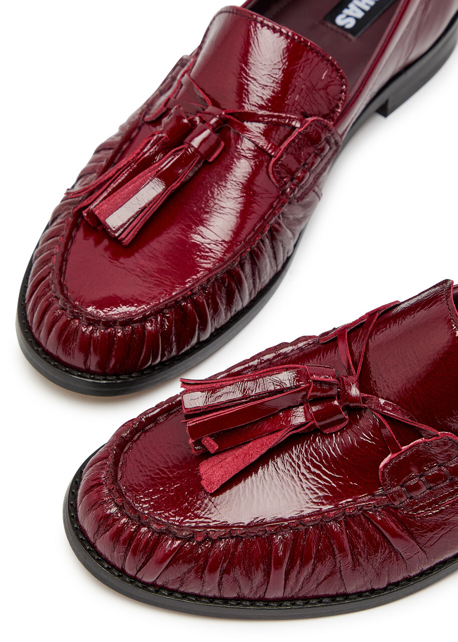 Alohas Marietta Patent Leather Loafers Burgundy