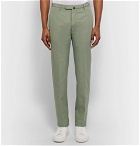 Incotex - Slim-Fit Garment-Dyed Linen and Cotton-Blend Chinos - Men - Sage green