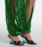 Xu Zhi Draped fringed miniskirt
