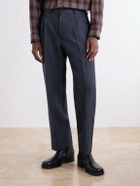 Kaptain Sunshine - Straight-Leg Wool, Linen and Hemp-Blend Suit Trousers - Gray