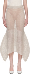 ISSEY MIYAKE Beige Panini Pulled Maxi Skirt