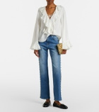 Simkhai Amelia studded straight jeans