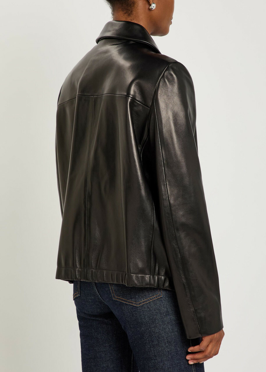 Khaite Jackson Leather Jacket Black