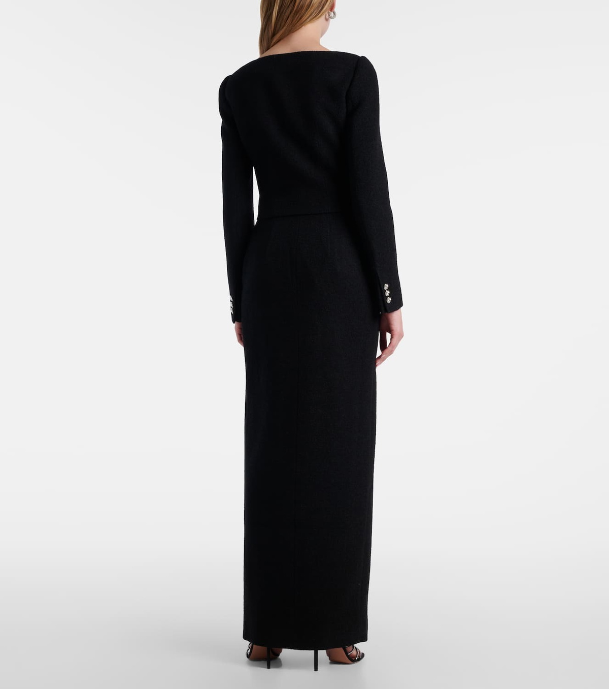 Alessandra Rich Wool-blend twill bouclé jacket