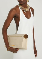 Jacquemus La Pochette Rond Carre Canvas Clutch - Beige - One Size