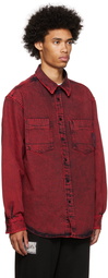 Just Cavalli Red Denim Shirt