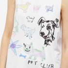 The Open Product Women's Pet Drawing Sleeveless Tank Vest in White