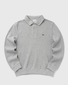 Ribbed Cotton Polo Collar Sweatshirt