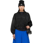 Balenciaga Black Cropped Zip-Up Hoodie