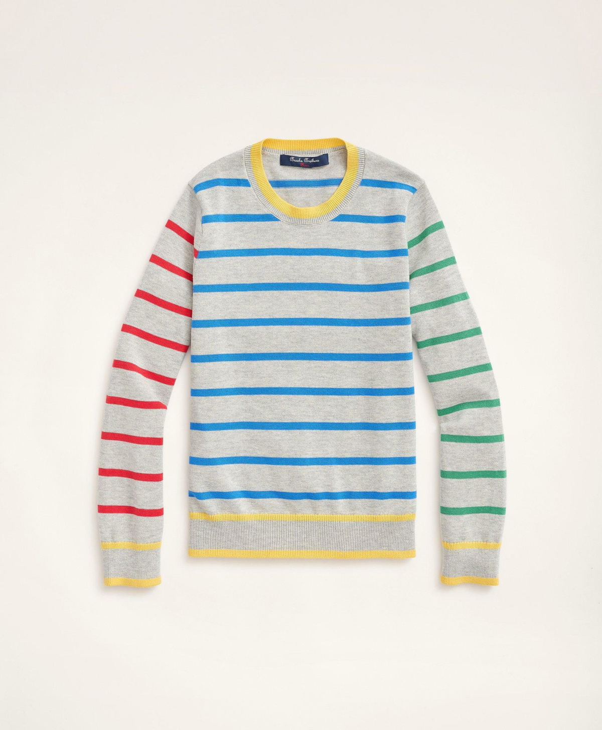 Brooks Brothers Boys Supima Cotton Fun Stripe Sweater