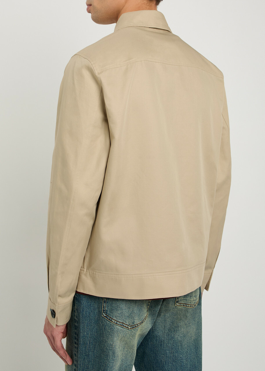 PS Paul Smith Cotton and Linen-blend Overshirt Beige