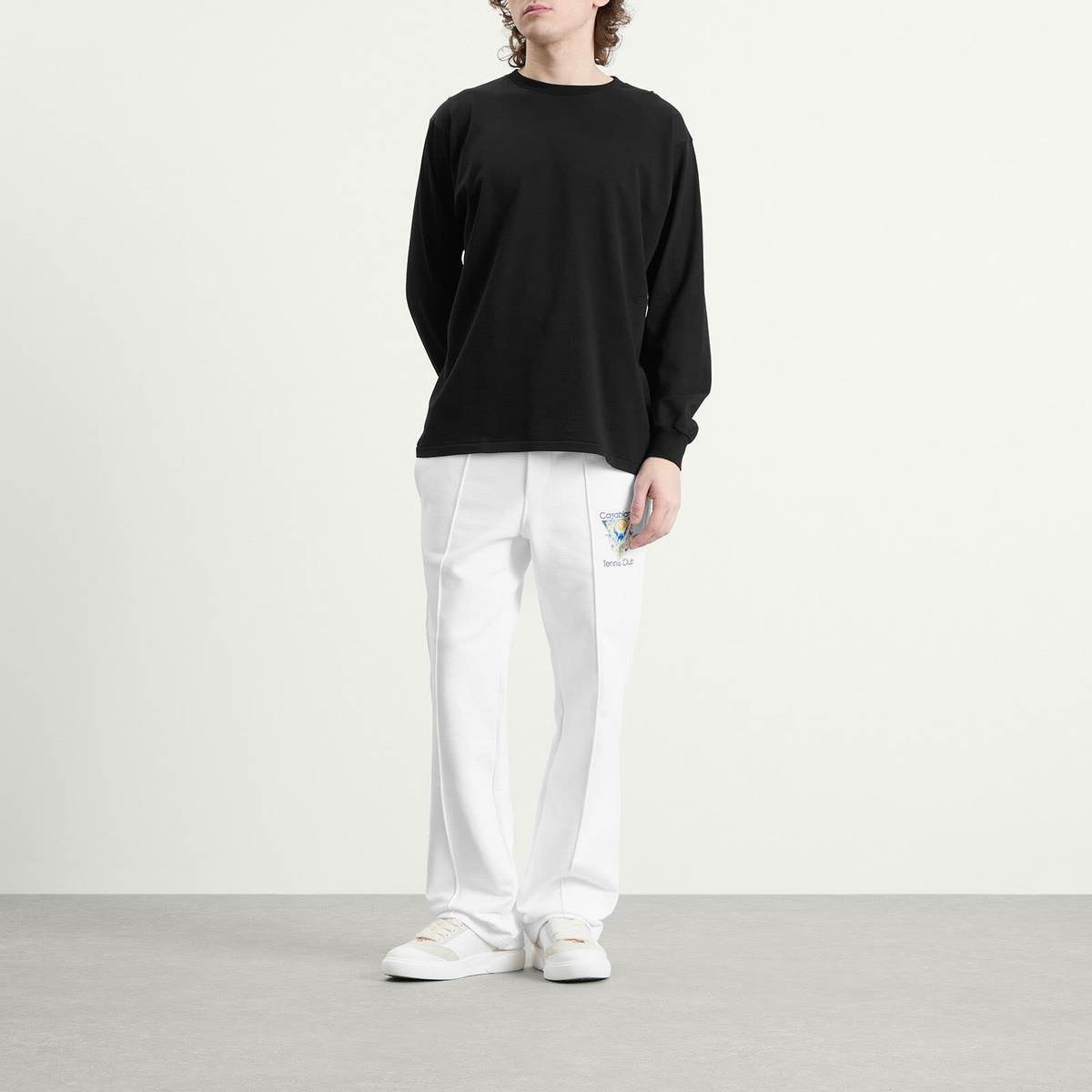 Casablanca Men's Tennis Club Icon Pintuck Jogger in White