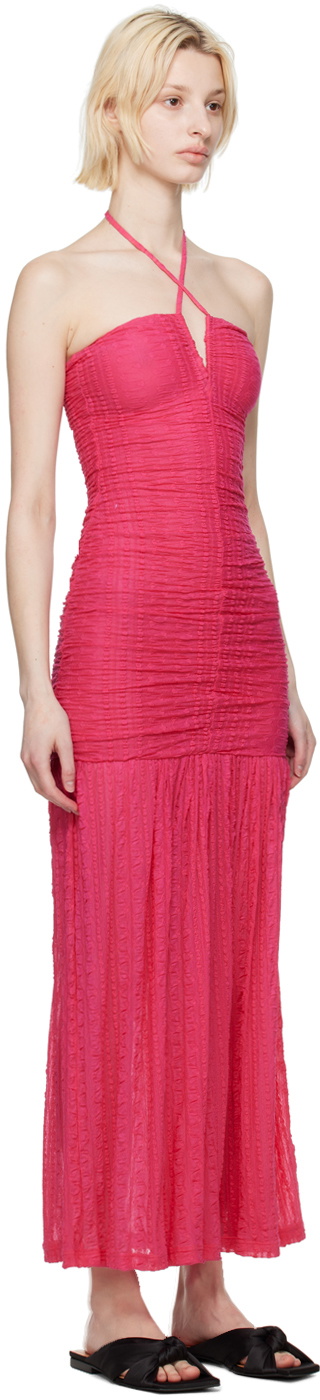 GANNI SSENSE Exclusive Pink Maxi Dress GANNI