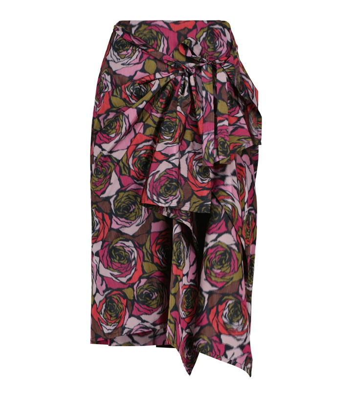 Photo: Dries Van Noten - Floral midi skirt