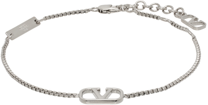 Photo: Valentino Garavani Silver VLogo Signature Bracelet